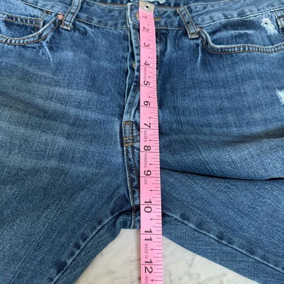 Free People button fly distressed straight leg ankle jeans size 27 - Picture 8 of 9